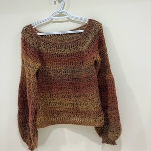 Cozy Multicolor Handmade Knit Sweater